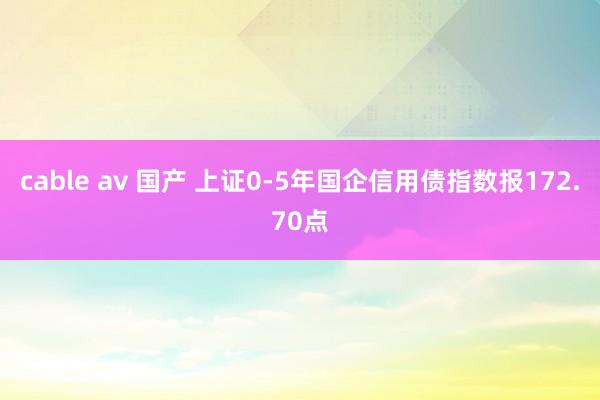 cable av 国产 上证0-5年国企信用债指数报172.70点