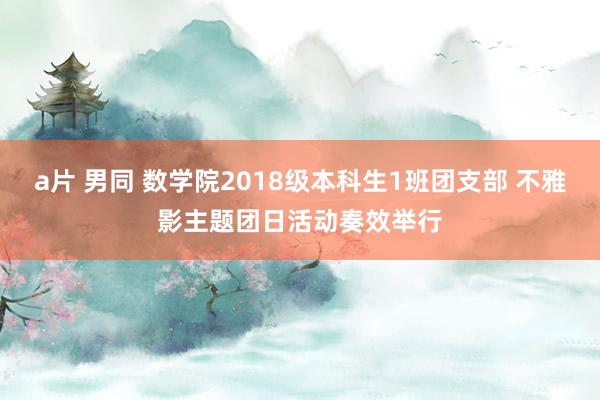 a片 男同 数学院2018级本科生1班团支部 不雅影主题团日活动奏效举行