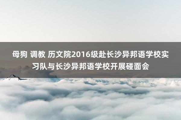 母狗 调教 历文院2016级赴长沙异邦语学校实习队与长沙异邦语学校开展碰面会